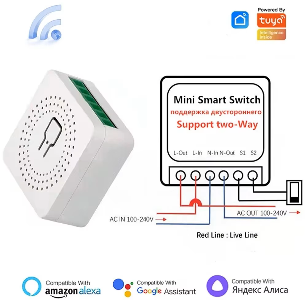 16A WiFi Smart Switch 2-Way DI - Diy Home Automation Controller review and price