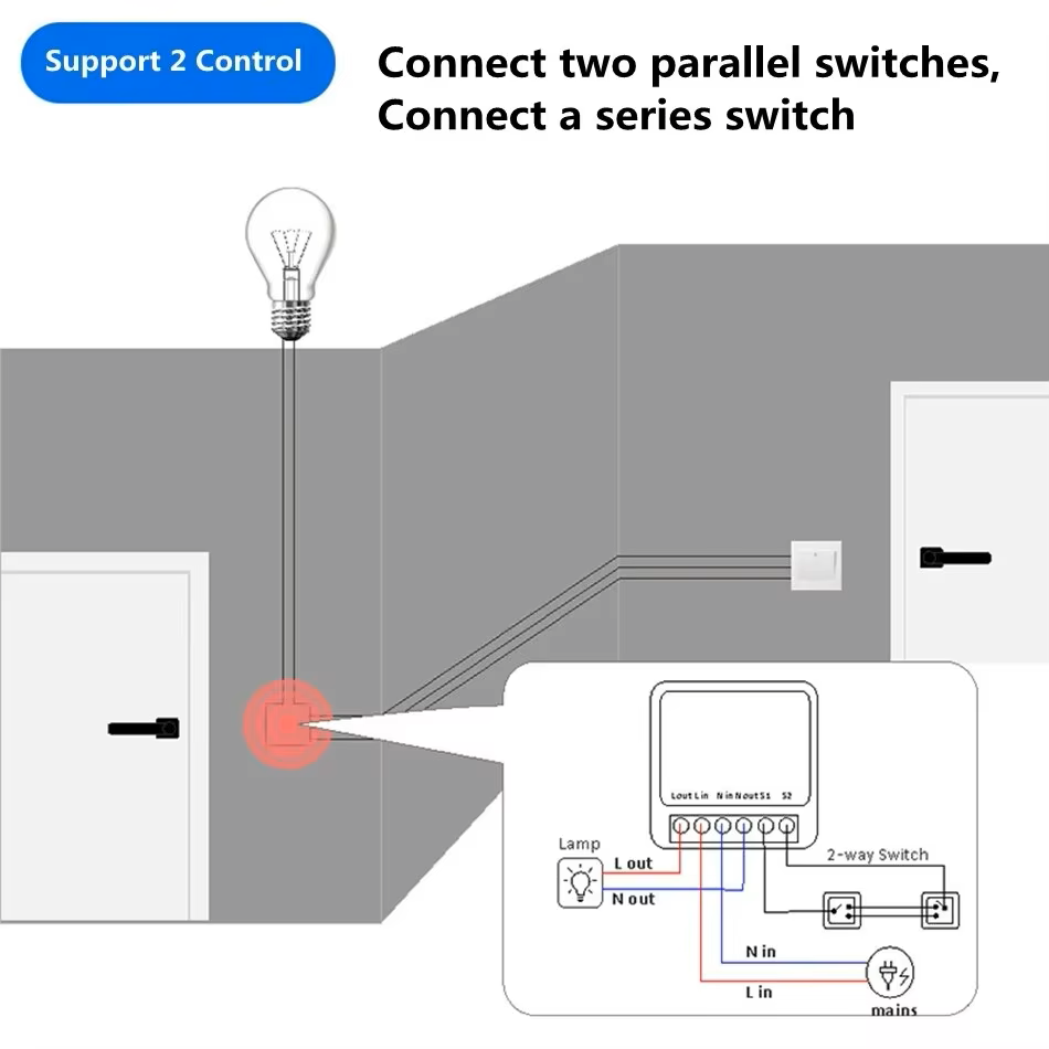16A WiFi Smart Switch 2-Way DI - Diy Home Automation Controller review and price